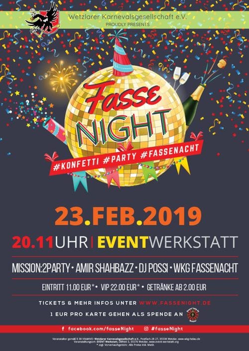Plakat FasseNIGHT Volume 1, 23.02.2019