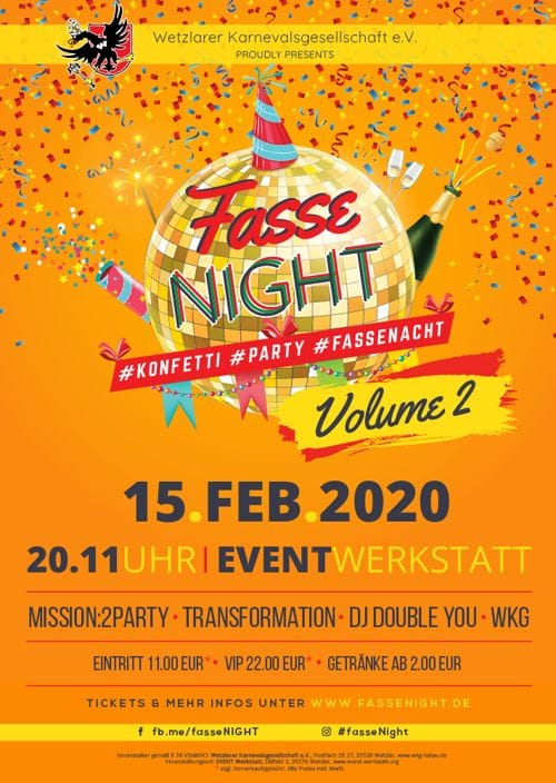 Plakat FasseNIGHT Volume 2, 15.02.2020