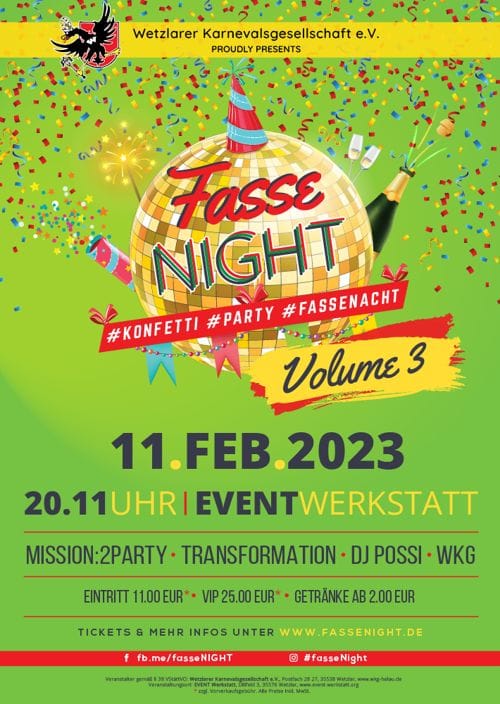 Plakat FasseNIGHT Volume 3, 11.02.2023