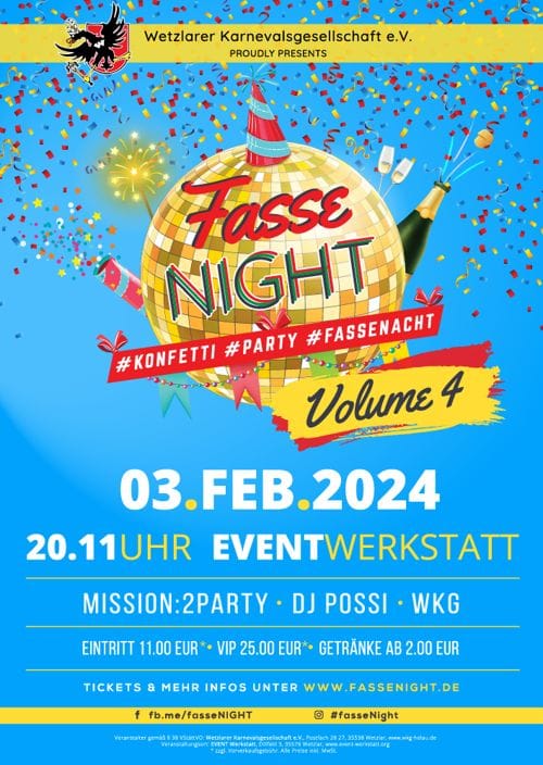 Plakat FasseNIGHT Volume 4, 03.02.2024