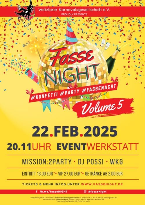 Plakat FasseNIGHT Volume 5, 22.02.2025